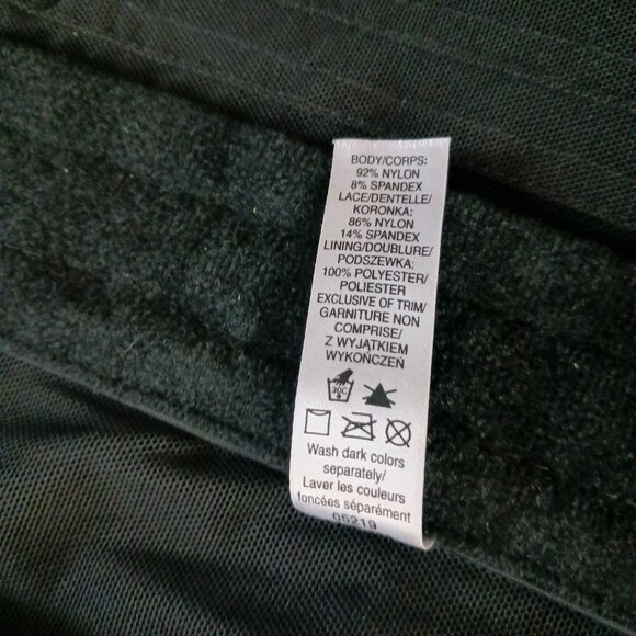 La Senza Bustier Corset Top Padded Push-Up Black Lace Padded Cup Size Medium - Picture 11 of 11